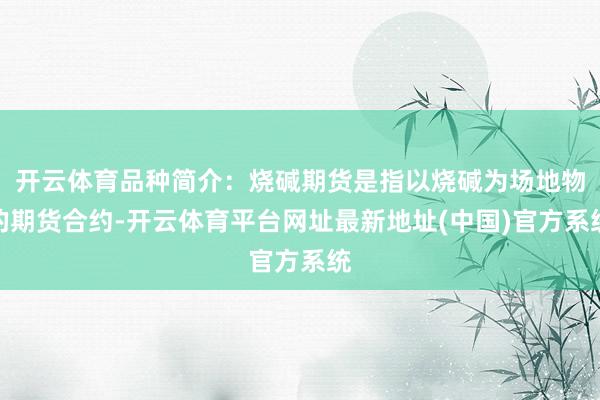 开云体育品种简介：烧碱期货是指以烧碱为场地物的期货合约-开云体育平台网址最新地址(中国)官方系统