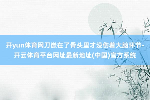 开yun体育网刀嵌在了骨头里才没伤着大脑环节-开云体育平台网址最新地址(中国)官方系统