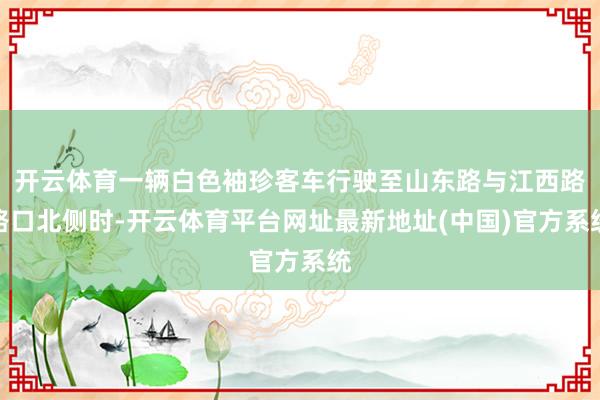 开云体育一辆白色袖珍客车行驶至山东路与江西路路口北侧时-开云体育平台网址最新地址(中国)官方系统