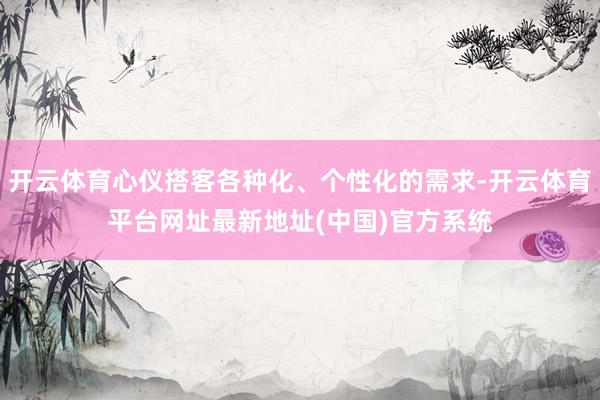 开云体育心仪搭客各种化、个性化的需求-开云体育平台网址最新地址(中国)官方系统